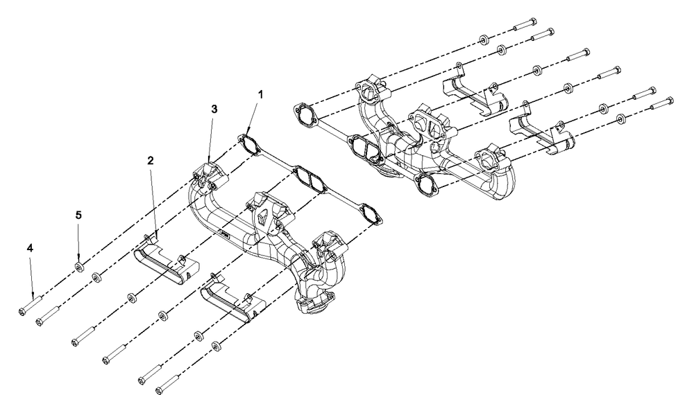 Engine Group - Exhaust Manifold Diagram and Parts List for 076160-05  Briggs and Stratton Generator